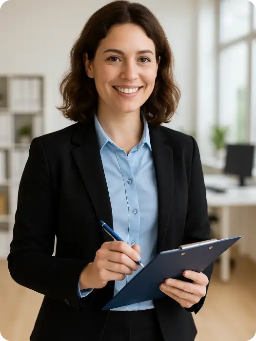 Office environment with professionals working