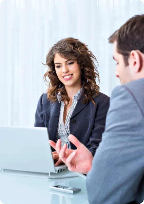 Office environment with professionals working