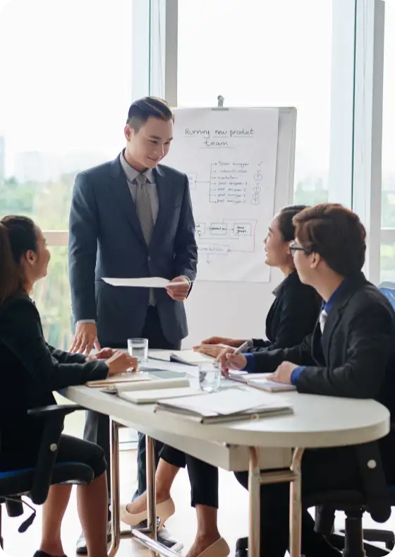 Office environment with professionals working