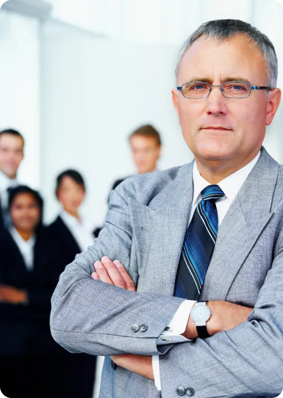 Office environment with professionals working