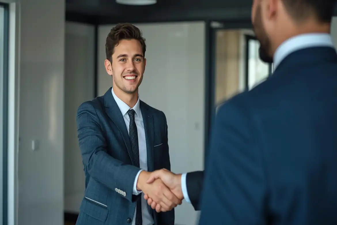 Professional handshake during a job meeting representing IT Jobs in Ireland