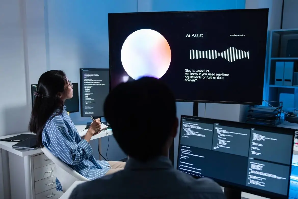 Staff using AI for Business
