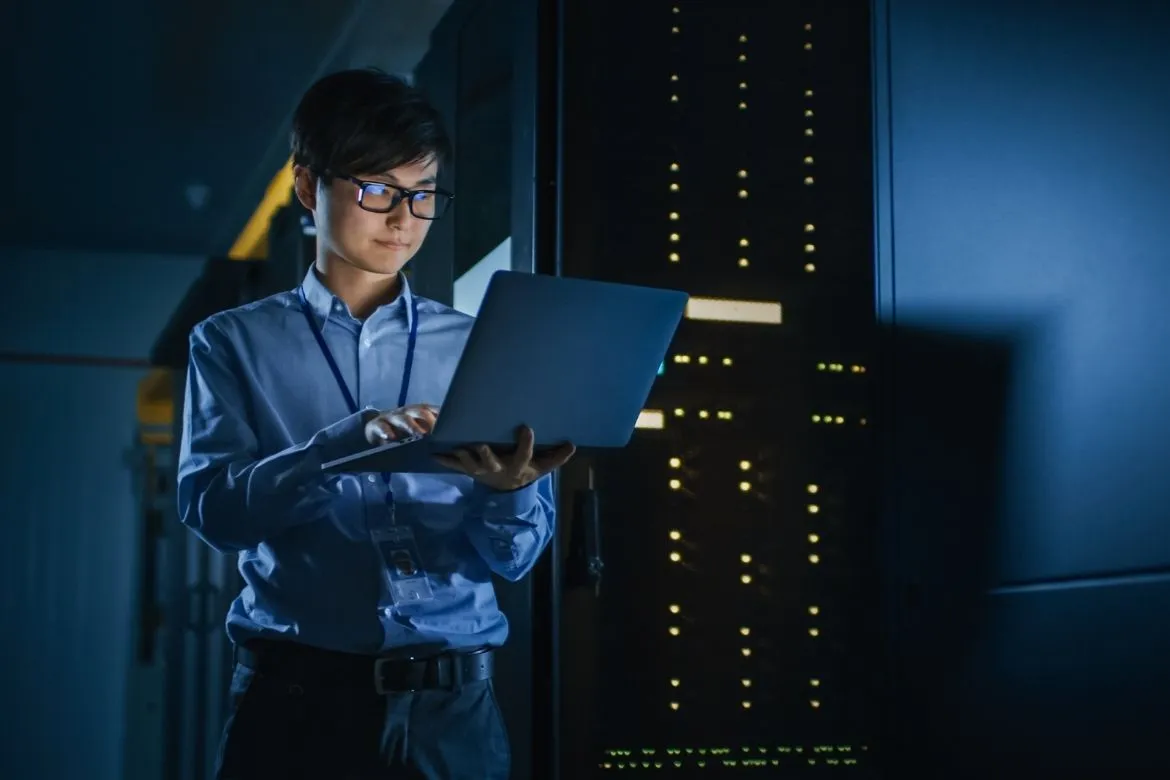 Concept for Cloud Computing, Artificial Intelligence, Supercomputer, Cybersecurity.