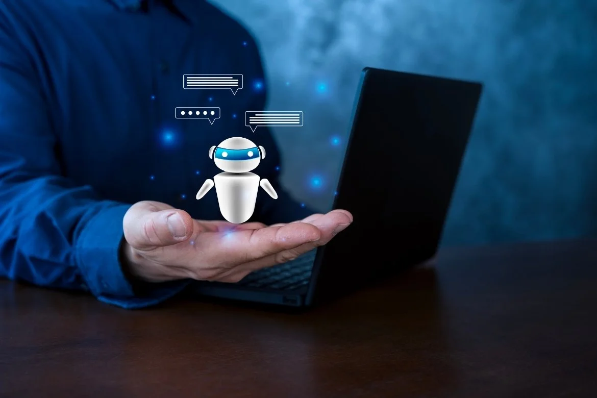 AI vs Human IT Support Concept