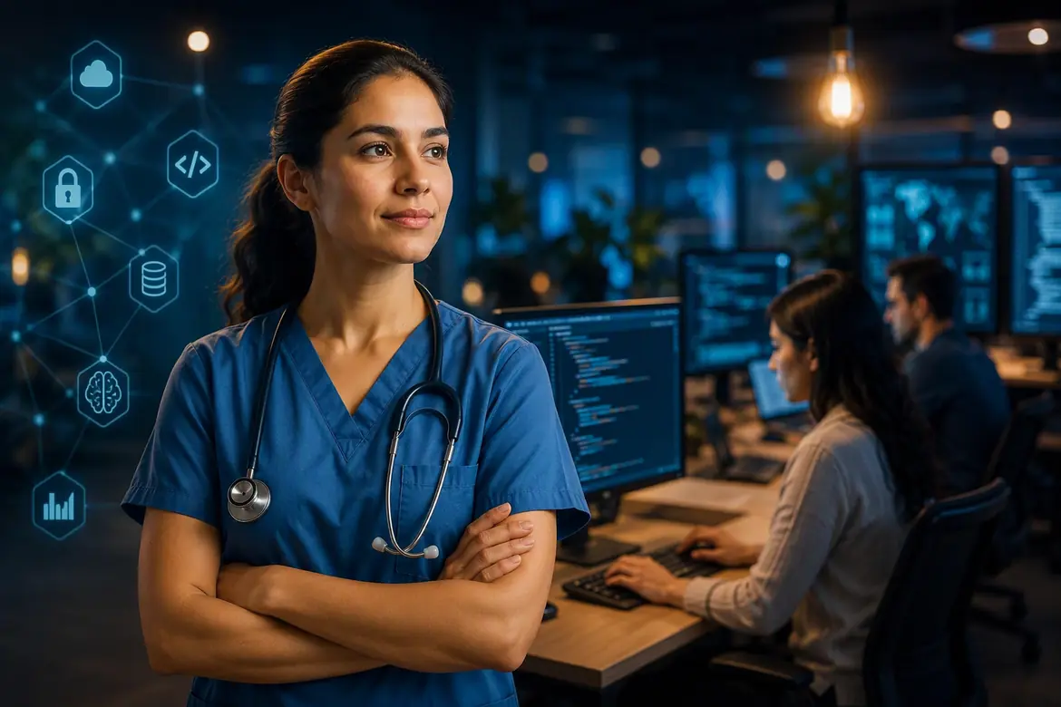 Most common career change for nurses UK from healthcare to an IT career environment.