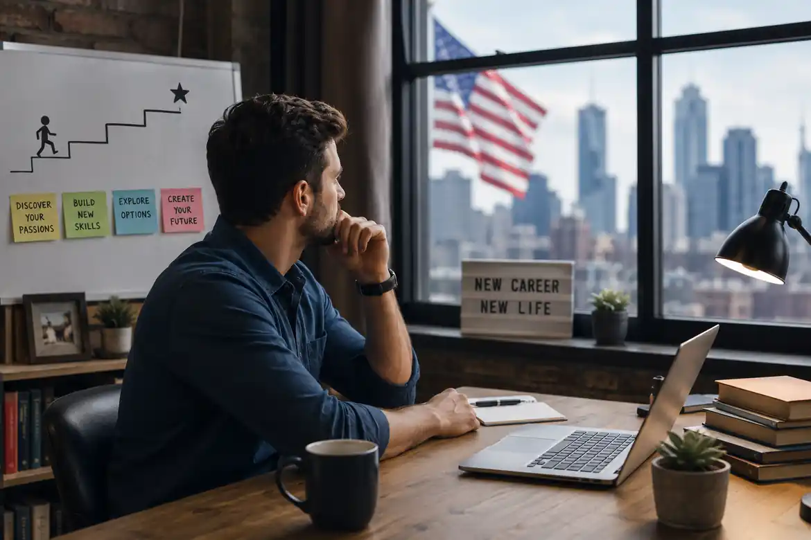 Professional exploring a career change in the USA