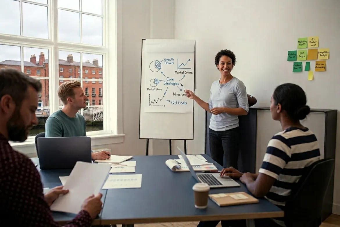 Professional developing new skills after a career change in Ireland